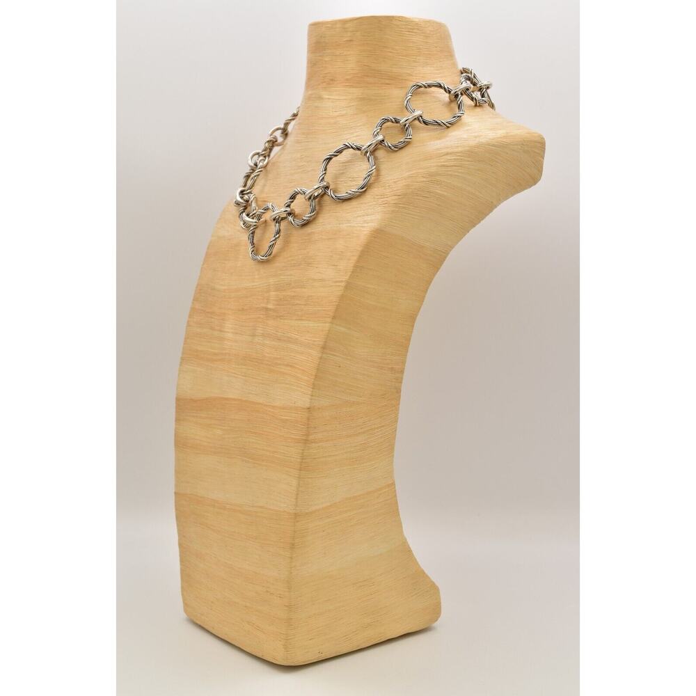 Peter Thomas Roth Sterling Signature 20" Necklace 135.0g Ribbon Reed Design - Picture 9 of 12